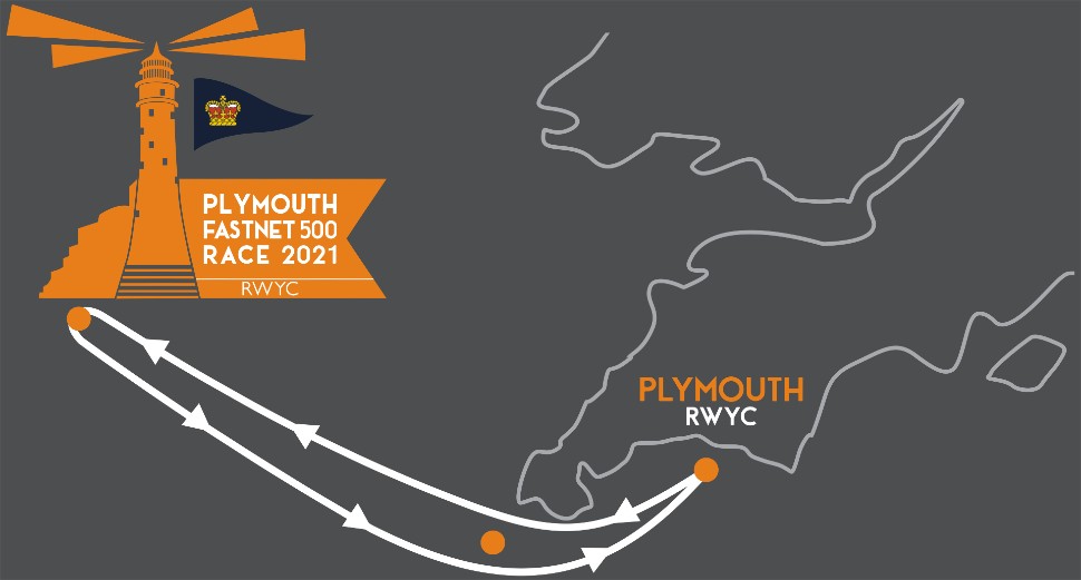 Graphic showing route of new Fastnet 500 